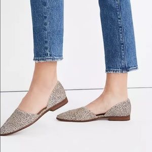 Madewell Marisa D’Orsay Flats in Spotted Calf Hair